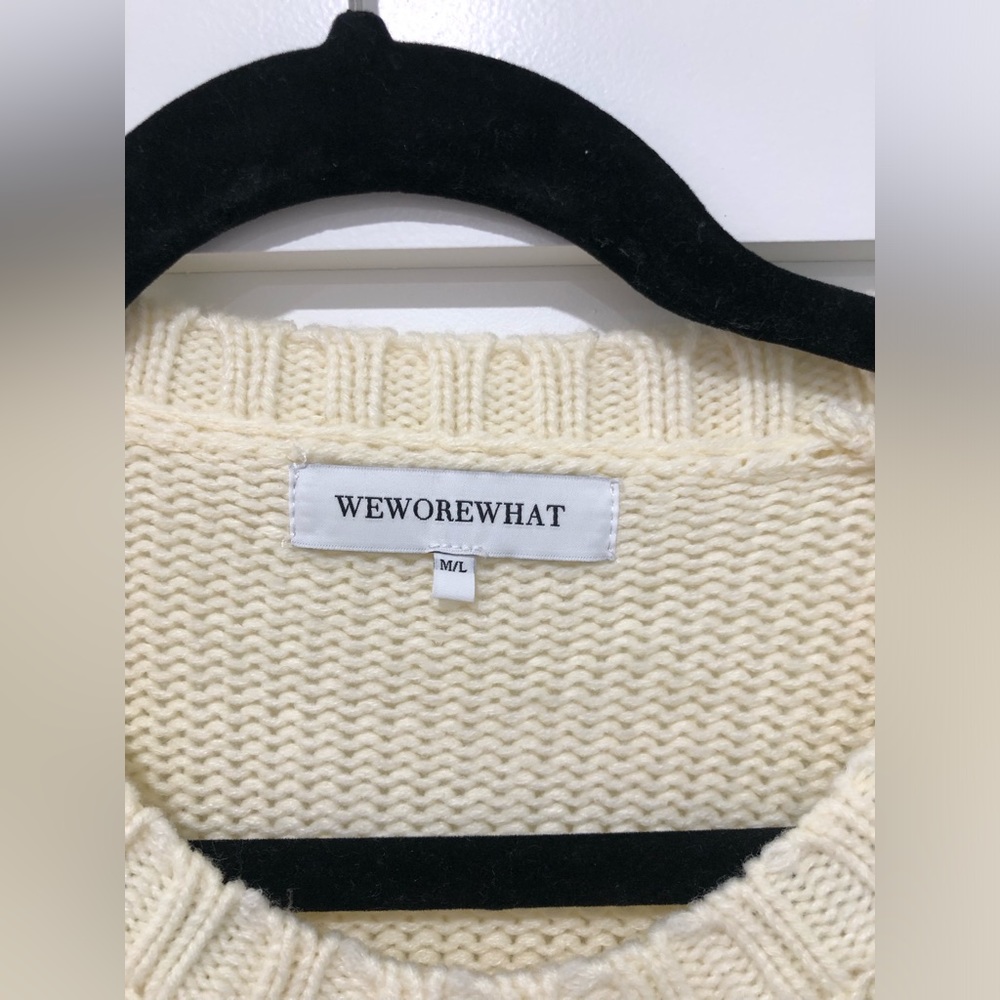 WeWoreWhat Cozy Cream Oversized Sweater
